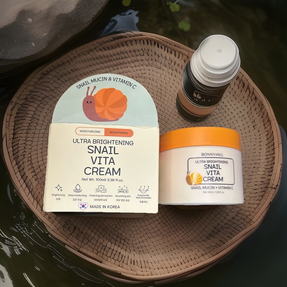 Korean Bonnyhill Snail Vita Cream 3.38oz Ultra Brightening, New Exp. 06/2028
