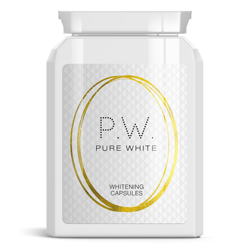 PURE WHITE WHITENING CAPSULES GET FAIR LIGHT BRIGHT SKIN PILLS CLEAR LIGHT BODY