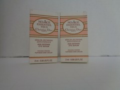 Christian Dior No-Age Essential Yeux 2 Sample Age Defense Eye Serums 2ml 0.06 oz