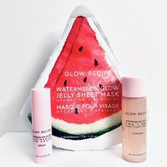 Glow Recipe Watermelon Glow Jelly Sheet Mask, Dew Drops, Pore Tight Toner Mini