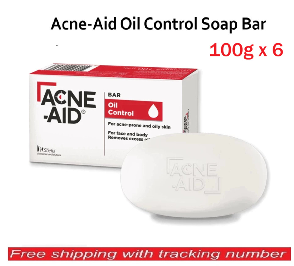 Acne-Aid Oil Control Soap Bar 6 x 100g Stiefel Face Body Oily Skin