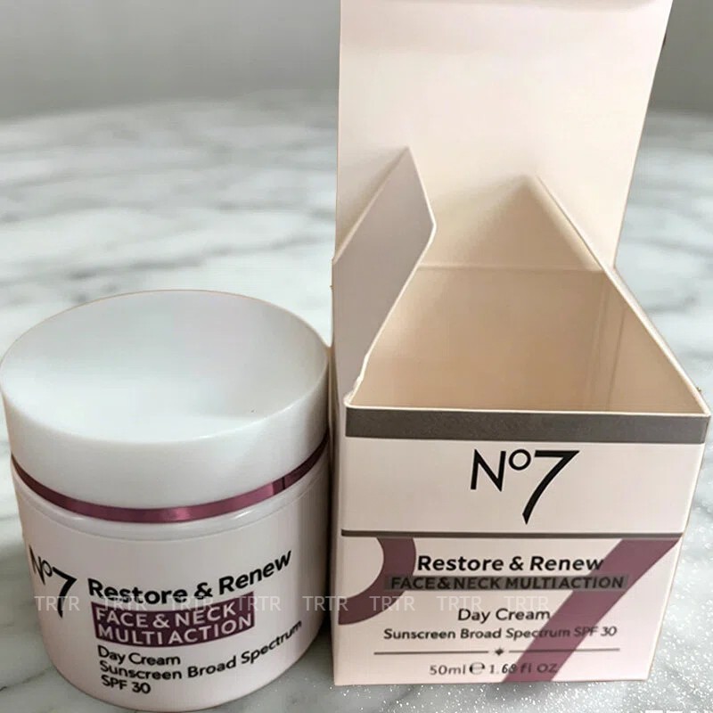 No7&prime; Restore & Renew Multi Action Face & Neck Cream 1.69 oz SPF 30 Fast shipment