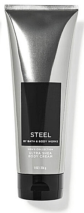 BATH & BODY WORKS STEEL MEN&rsquo;S COLLECTION MOISTURIZING SHEA BODY CREAM 8 oz NEW