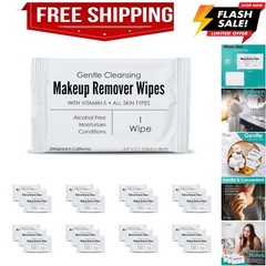Bulk Makeup Remover Wipes | 50 Count | Individually Wrapped, Gentle Cleansing…