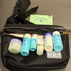 Nu Skin Nutricentials Travel Size Face Set Cleanser Toner Moisturizer Bag