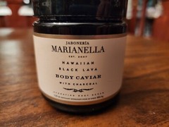 Jaboneria MARIANELLA Hawaiian Black Lava BODY CAVIAR w/Charcoal Scrub 7.25oz NEW