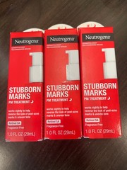 3x Neutrogena Stubborn Marks PM Treatment with Retinol SA, Fragrance-Free 1 oz
