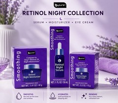 b.pure Retinol Night Collection Set Serum Moisturizer Eye Cream Fragrance-Free