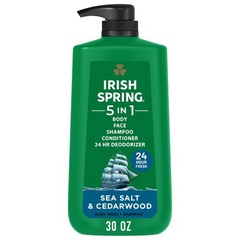 Body Wash 5 in 1 Moisturizing Men Shampoo Conditioner 30 fl oz Irish Spring