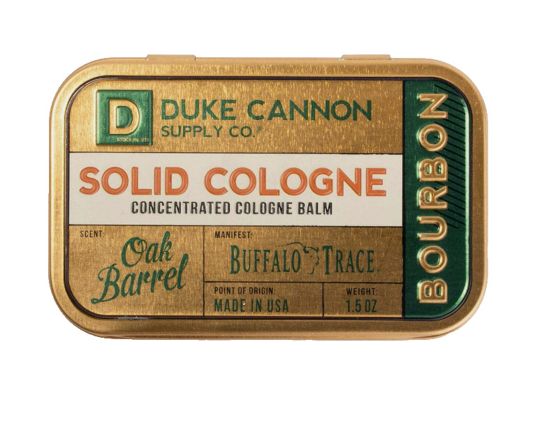 Duke Cannon Solid Cologne Mens Bourbon Oak Barrel 1.5oz
