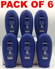 Nivea Essentially Enriched Hand Cream, Almond Oil, 2.6 oz Travel Size, Pack of 6