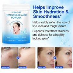 Hyaluronic Acid Serum Powder for Skin,Low and High Molecular Weight,Cosmetics Gr