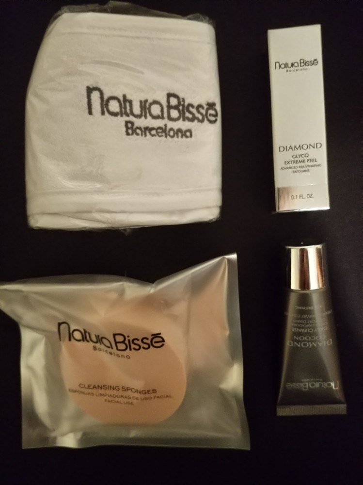 natura bisse skin care Headband, sponges, glyco extreme peel, diamondcleanse