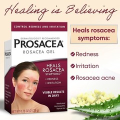 Prosacea ROSACEA GEL Relief: Redness Pimples Irritation MEDICATED HOMEOPATHIC