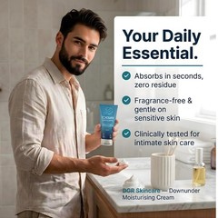 Men&rsquo;s Intimate Moisturizer Cream, Soothes Dryness, Chafing & Irritation, Fast…