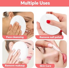 Large Oval Cotton Pads, 80 Count, Multi-Layer, 80 Count (Pack of 1), Box