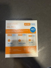 NEW SEALED Acne Free 3 Step 24 Hour Acne Treatment Kit Clearing System Oil Free