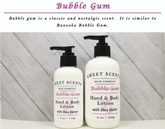 Hand & Body Lotion – Bubble Gum Handmade Lotion with Shea Butter – Moisturizer