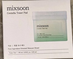 Mixsoon Centella Toner Pad 120 Count 180ml Pure Ingredient Korean Facial Toner
