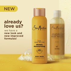 SheaMoisture Raw Shea Butter Body Wash Moisturize 18 Fl Oz (Pack of 1), White