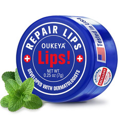 OUKEYA Lip Balm,0.25 Ounce,Medicated Lip Chapstick Medicated w/Beeswax,Petrolatu