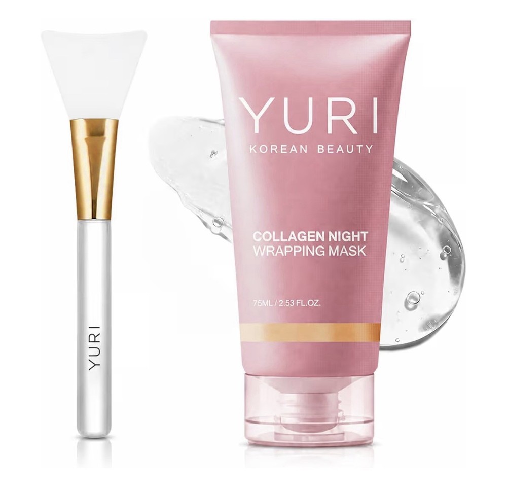 US SELLER Yuri Korean Beauty Collagen Night Wrapping Mask Facial75ml/2.53oz 2029