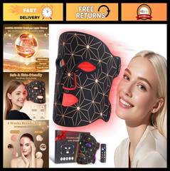 8-Color Red Light Therapy Mask for Face – Anti-Aging, Rechargeable, 240 LEDs, Ti