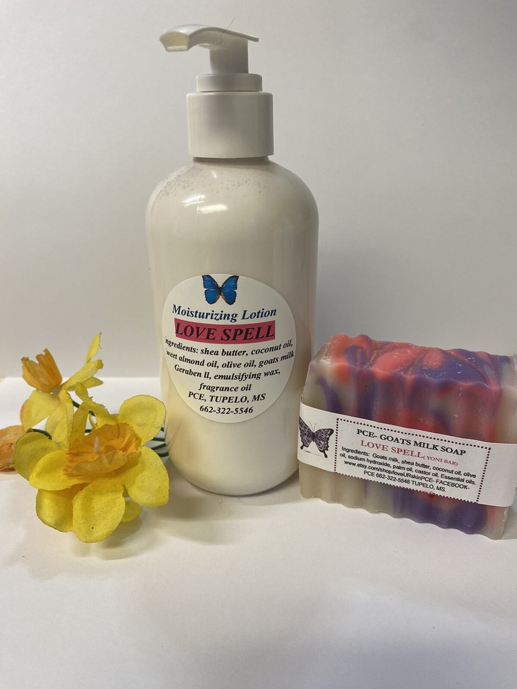 Goats Milk Lotion & Soap Great For Eczema Safe For All Skin Types Love Spell❤️