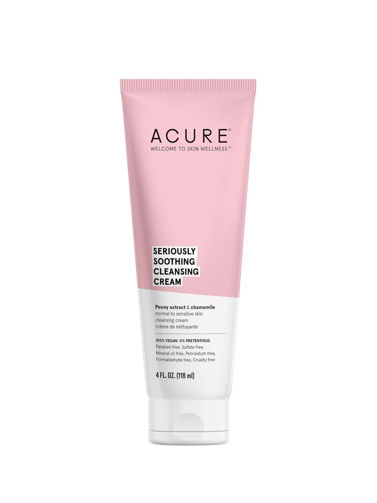 ACURE Seriously Soothing Cleansing Cream with Peony Extract and Amino Acids 4oz