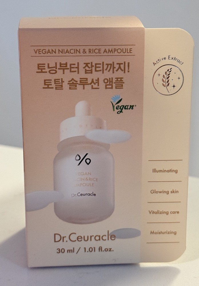 Dr. Ceuracle Vegan Niacin & Rice Ampoule Brightening Serum K-Beauty Niacinamide