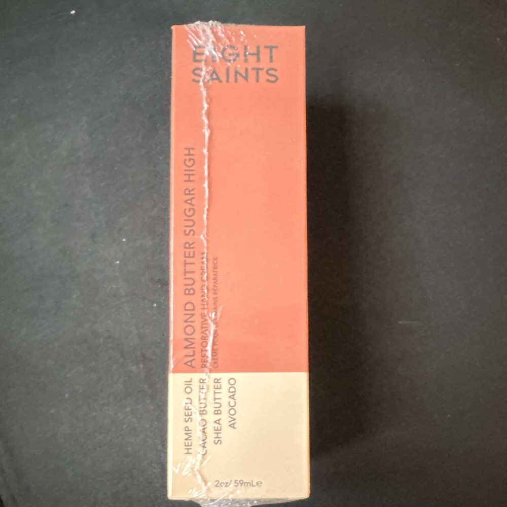 Eight Saints Sugar High Restorative Hand Cream Moisturizer Almond Organic 2 oz