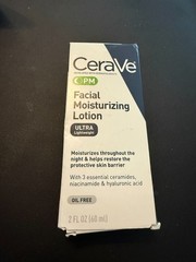 CeraVe PM Facial Moisturizing Lotion Ultra Lightweight Oil Free 2 Fl Oz (60 ml )
