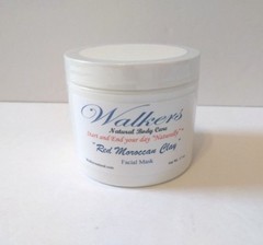 Walkers Natural Body Care NEW Red Moroccan Clay Facial Mask 3.5 oz Jar