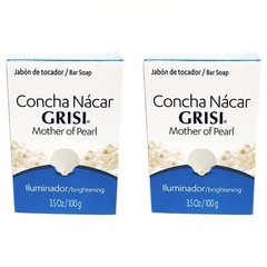 Grisi Mother of Pearl Soap. Concha Nacar Skin Brightening Bar. 3.5oz. Pack of 2