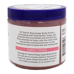 Dr Teals Shea Sugar Body Scrub with Rose Essential Oil 19 Oz. Pack of 2