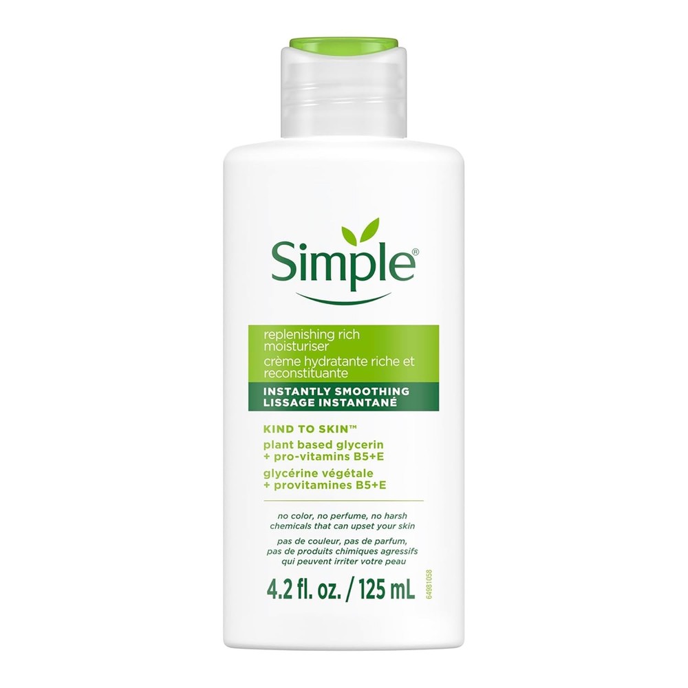Simple Kind to Skin Face Moisturizer For Sensitive Skin Replenishing Rich 12-Hou