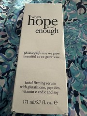 Philosophy When Hope is Not Enough Facial Firming Serum 5.7 fl. oz. NEW IN BOX