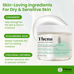Hydrating Skin Barrier Repair Cream for Dry Sensitive Skin with Ceramides & Pept