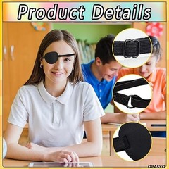 2-Piece Reusable 3D Adjustable Eye Patch Set for Adults – Comfort in Black