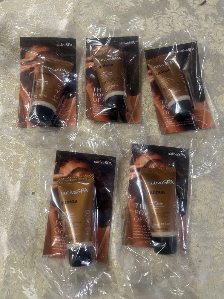 5x Nativa Spa 5 Quinoa NativaSpa Firming Lotion 1 fl. oz/ 30 mL Each Sealed