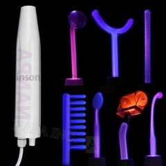 Hi-gh Frequency Facial Machine with 7 Electrodes Violet Glass Wand Ray Light