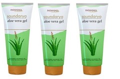 Patanjali Saundarya Aloe Vera Gel 60ml x3 | Herbal Skin Moisturizer & Care |