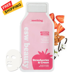 ESW Beauty Strawberries & Cream Soothing Korean 1 Mask, &