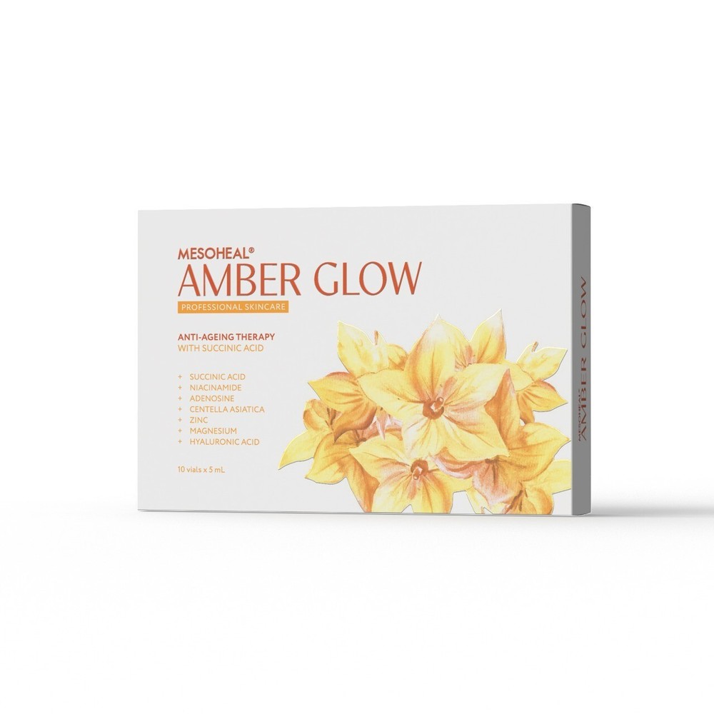 Mesoheal GlowAmber | Enhances skin elasticity | 10 vials