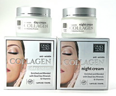 Dead Sea Collection Collagen Day & Night Cream Set |Anti-Wrinkle Moisturizer