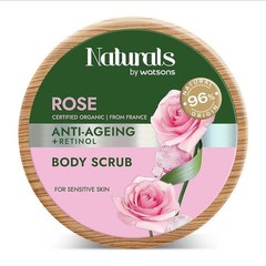 NATURALS BY WATSONS Rose Anti-Ageing Body Scrub 200g Anti-Ageing + Retinol Scrub