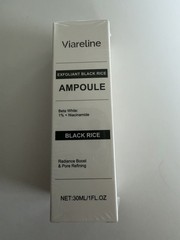 Viareline Black Rice Exfoliant Ampoule Serum 30ml Niacinamide Brightening New