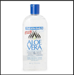 Aloe Vera 100% Gel Fruit Of The Earth PURE No Color Added Crystal Clear 12 OZ