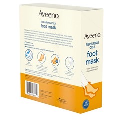 Aveeno Repairing CICA Foot Mask with Prebiotic Oat and Shea Butter, Moisturizing