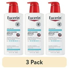 Eucerin Advanced Repair Body Lotion 16.9 oz Very Dry Skin 3 PACK Value Set